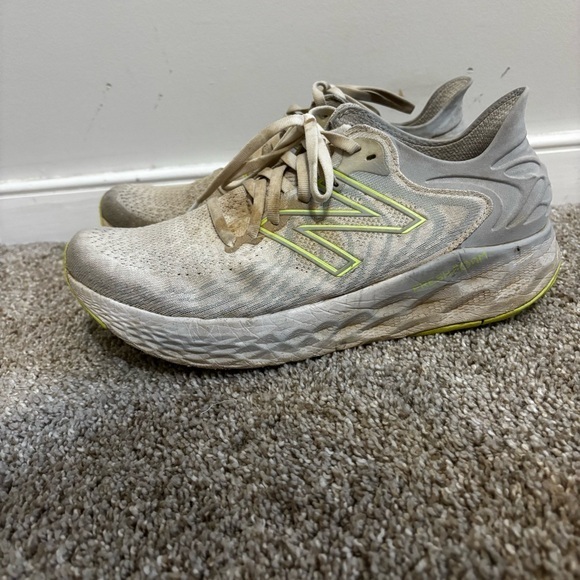 New Balance Shoes - New Balance Women Fresh Foam 1080v11 running shoes White Bleached Lime Glow 10.5